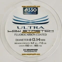 ASSO ULTRA LOW STRETCH 150m - 11 Opties 10 ASSO ULTRA LOW STRETCH 150m - 11 Opties -Visserij Benodigdheden Winkel Asso Ultra Low Strength 150m Nylon 014mm min