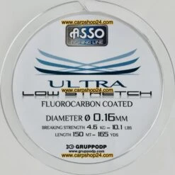 ASSO ULTRA LOW STRETCH 150m - 11 Opties 11 ASSO ULTRA LOW STRETCH 150m - 11 Opties -Visserij Benodigdheden Winkel Asso Ultra Low Strength 150m Nylon 016mm min