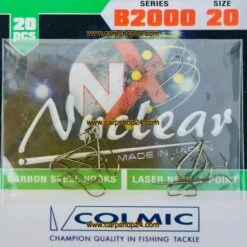 Colmic NUCLEAR B2000 HOOKS BRONZE - 3 Opties -Visserij Benodigdheden Winkel Colmic Nuclear B2000 Hooks Bronze Haken Weerhaak Nr AMA20 min