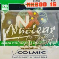 Colmic NUCLEAR NK800 HOOKS NICKEL -Visserij Benodigdheden Winkel Colmic Nuclear NK800 Hooks Nickel Nikkel haak Weerhaak Nr AMA016 min