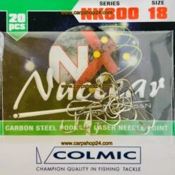 Colmic NUCLEAR NK800 HOOKS NICKEL -Visserij Benodigdheden Winkel Colmic Nuclear NK800 Hooks Nickel Nikkel haak Weerhaak Nr AMA018 min