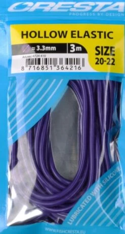 Cresta HOLLOW ELASTIC -Visserij Benodigdheden Winkel Cresta Hollow Elastic 3.3mm Paars 4724 410 min 1