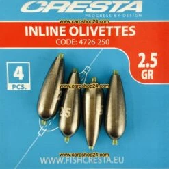 Cresta INLINE OLIVETTES -Visserij Benodigdheden Winkel Cresta Inline Olivettes 250g 4736 250 min