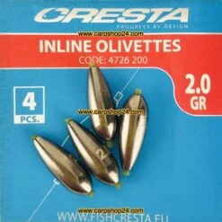 Cresta INLINE OLIVETTES -Visserij Benodigdheden Winkel Cresta Inline Olivettes 2g 4736 200 min