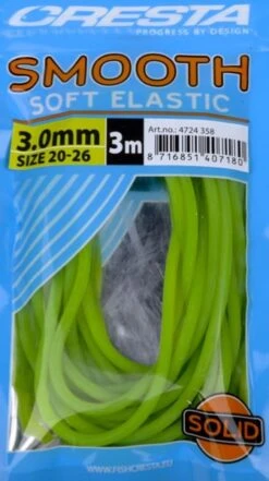 Cresta SMOOTH SOFT ELASTIC - 11 Opties -Visserij Benodigdheden Winkel Cresta Smooth Soft Elastic Volle Elastiek Fluo Groen 3mm 4724 358 min