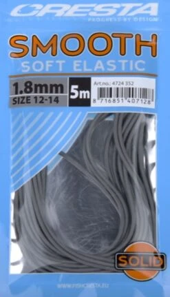 Cresta SMOOTH SOFT ELASTIC - 11 Opties -Visserij Benodigdheden Winkel Cresta Smooth Soft Elastic Volle Elastiek Grijs 18mm 4724 352 min