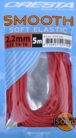 Cresta SMOOTH SOFT ELASTIC - 11 Opties -Visserij Benodigdheden Winkel Cresta Smooth Soft Elastic Volle Elastiek Rood 22mm 4724 354 min