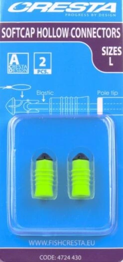 Cresta SOFT CAP HOLLOW CONNECTORS 8 Cresta SOFT CAP HOLLOW CONNECTORS -Visserij Benodigdheden Winkel Cresta Soft Cap Hollow Connectors Large Groen 4724 430 min