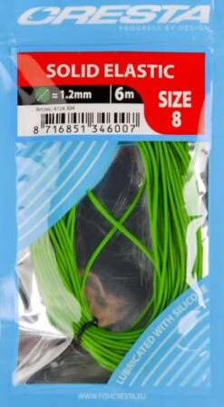 Cresta SOLID ELASTIC 6m - 8 Opties -Visserij Benodigdheden Winkel Cresta Solid Elastic Volle Elastiek Groen 12mm 4724 304 min