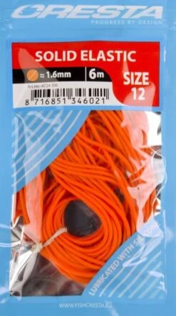 Cresta SOLID ELASTIC 6m - 8 Opties -Visserij Benodigdheden Winkel Cresta Solid Elastic Volle Elastiek Oranje 16mm 4724 306 min