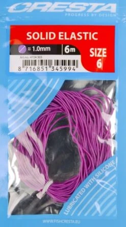Cresta SOLID ELASTIC 6m - 8 Opties -Visserij Benodigdheden Winkel Cresta Solid Elastic Volle Elastiek Paars 1mm 4724 303 min