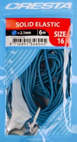 Cresta SOLID ELASTIC 6m - 8 Opties -Visserij Benodigdheden Winkel Cresta Solid Elastic Volle Elastiek Pro Blauw 21mm 4724 308 min