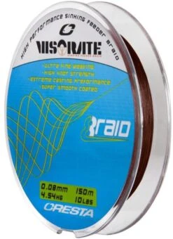Cresta VISORATE SINKING FEEDER BRAID 150m 0.08mm -Visserij Benodigdheden Winkel Cresta Visorate Feeder Braid Gevlochten Draad 08mm 5302 108 min