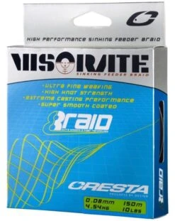 Cresta VISORATE SINKING FEEDER BRAID 150m 0.08mm -Visserij Benodigdheden Winkel Cresta Visorate Feeder Braid Gevlochten Draad 08mm 5302 108 1 min