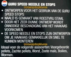 Guru SPEED NEEDLE AND SPEED STOPS -Visserij Benodigdheden Winkel GuruSpeedNeedleAndSpeedStops GSSN min