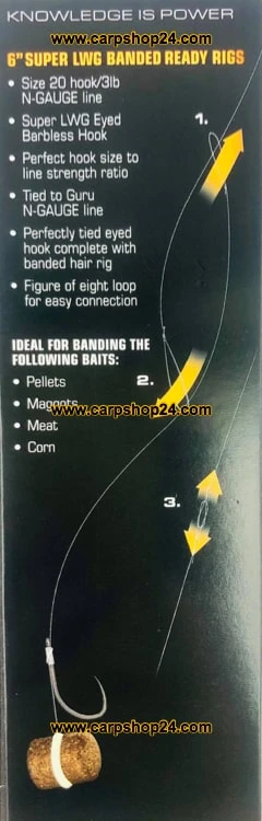 Guru 6" SUPER LWG BANDED READY RIGS - 5 Opties 7 Guru 6" SUPER LWG BANDED READY RIGS - 5 Opties - Afbeelding 7