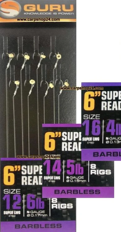 Guru 6" SUPER LWG BANDED READY RIGS - 5 Opties 1 Guru 6" SUPER LWG BANDED READY RIGS - 5 Opties