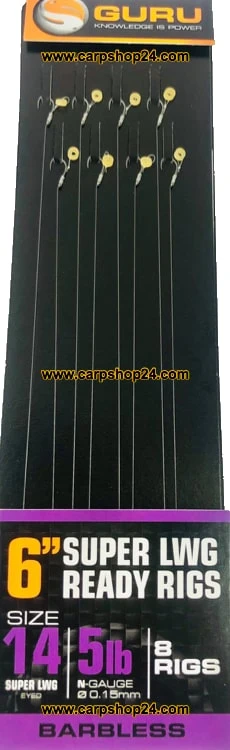 Guru 6" SUPER LWG BANDED READY RIGS - 5 Opties 3 Guru 6" SUPER LWG BANDED READY RIGS - 5 Opties - Afbeelding 3