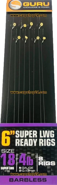 Guru 6" SUPER LWG BANDED READY RIGS - 5 Opties 5 Guru 6" SUPER LWG BANDED READY RIGS - 5 Opties - Afbeelding 5