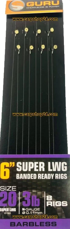 Guru 6" SUPER LWG BANDED READY RIGS - 5 Opties 6 Guru 6" SUPER LWG BANDED READY RIGS - 5 Opties - Afbeelding 6