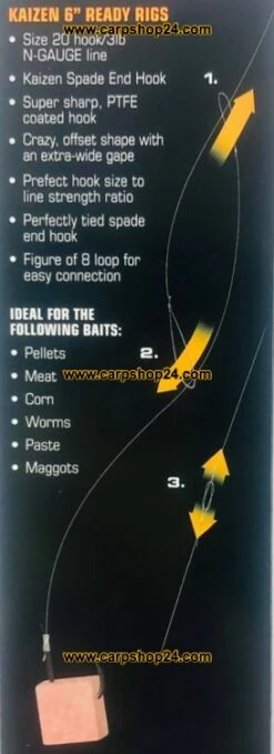 Guru 6" KAIZEN READY RIGS BARBLESS - 6 Opties 17 Guru 6" KAIZEN READY RIGS BARBLESS - 6 Opties -Visserij Benodigdheden Winkel Guru Kaizen 6 Ready Rigs Onderlijnen 2 min 1