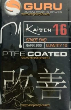 Guru KAIZEN SPADE END BARBLESS -Visserij Benodigdheden Winkel Guru Kaizen Spade End Barbless Weerhaakloos Haak 16 GK16 min