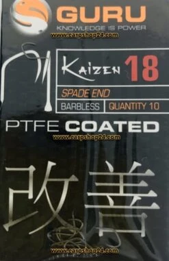 Guru KAIZEN SPADE END BARBLESS -Visserij Benodigdheden Winkel Guru Kaizen Spade End Barbless Weerhaakloos Haak 18 GK18 min