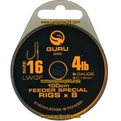 Guru LWGF 100CM FEEDER SPECIAL RIGS - 7 Opties 22 Guru LWGF 100CM FEEDER SPECIAL RIGS - 7 Opties -Visserij Benodigdheden Winkel Guru LWGF 100cm Feeder Special Rigs Onderlijnen Haak16 013mm GRR052 min