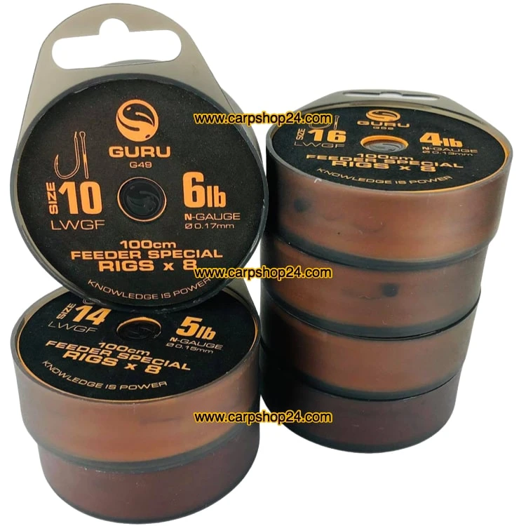 Guru LWGF 100CM FEEDER SPECIAL RIGS - 7 Opties 1 Guru LWGF 100CM FEEDER SPECIAL RIGS - 7 Opties