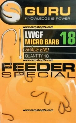 Guru LWGF MICRO BARB SPADE END FEEDER SPECIAL -Visserij Benodigdheden Winkel Guru LWGF Micro Barb Spade End Feeder Special Weerhaak Bled Haak 18 GLWGF18 min