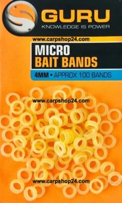 Guru MICRO BAIT BANDS - 2 Opties -Visserij Benodigdheden Winkel Guru Micro Bait Bands 4mm GBB min