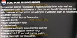 Guru PURE FLUOROCARBON 50m - 10 Opties -Visserij Benodigdheden Winkel Guru Pulse Line Nylon 2 min 1