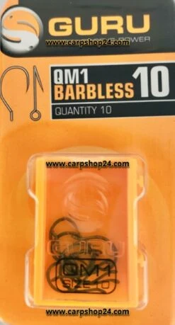 Guru QM1 BARBLESS - 5 Opties -Visserij Benodigdheden Winkel Guru QM1 Barbless Haak 10 GQ10 min