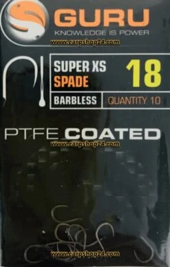 Guru SUPER XS SPADE BARBLESS - 6 Opties -Visserij Benodigdheden Winkel Guru Super XS Spade Barbless Weerhaakloos Haak 18 GSXS18 min