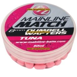 Mainline MATCH DUMBELL WAFTERS 6mm, 8mm, 10mm - 12 Opties -Visserij Benodigdheden Winkel Mainline Match Dumbell Wafters Pink Tuna MM3107 min