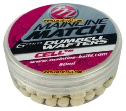Mainline MATCH DUMBELL WAFTERS 6mm, 8mm, 10mm - 12 Opties -Visserij Benodigdheden Winkel Mainline Match Dumbell Wafters White Celltm 6mm min