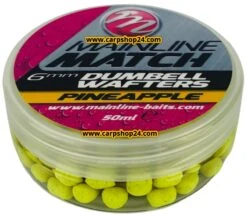 Mainline MATCH DUMBELL WAFTERS 6mm, 8mm, 10mm - 12 Opties -Visserij Benodigdheden Winkel Mainline Match Dumbell Wafters yellow pineapple 6mm min