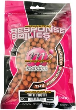 Mainline RESPONSE BOILIES 10mm - 200g 12 Mainline RESPONSE BOILIES 10mm - 200g -Visserij Benodigdheden Winkel Mainline Response Boilies 10mm Tutti Frutti MO1001 min