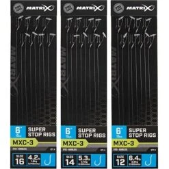 Matrix MXC-3 SUPER STOP RIGS EYED BARBLESS 6" - 15cm - 3 Opties