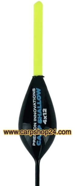 Preston CARP SHALLOW (10 Stuks Of €2,20/stuk) -Visserij Benodigdheden Winkel Preston Carp Shallow Dobbers 4x12 Geel P0090072 min