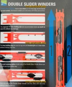 Preston INBOX DOUBLE WINDERS BOXES - 2 Opties -Visserij Benodigdheden Winkel Preston Inbox Double Slider Winder Boxes Tuigenlatjes min