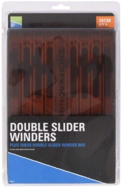 Preston INBOX DOUBLE WINDERS BOXES - 2 Opties -Visserij Benodigdheden Winkel Preston Inbox Double Winder Boxes 26cm Orange Box P0020018 min