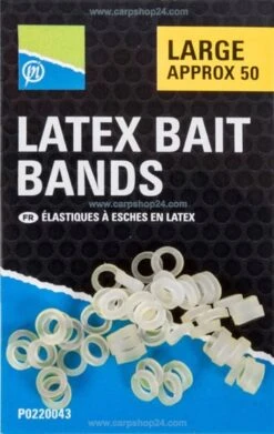 Preston LATEX BAIT BANDS - 3 Opties 7 Preston LATEX BAIT BANDS - 3 Opties -Visserij Benodigdheden Winkel Preston Latex Bait Bands Large P0220043 min