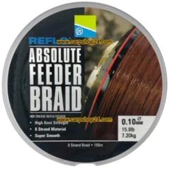 Preston REFLO ABSOLUTE FEEDER BRAID 150m -Visserij Benodigdheden Winkel Preston Reflo Absolute Feeder Braid Gevlochten Draad 010mm 150m P0280001 min