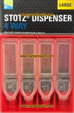 Preston STOTZ DISPENSER -Visserij Benodigdheden Winkel Preston Stotz Dispensers Lood Large 4 Way P0220024 min