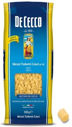 DE CECCO PASTA 500g - 2 Opties 5 DE CECCO PASTA 500g - 2 Opties -Visserij Benodigdheden Winkel de cecco pasta macaroni 7mm min