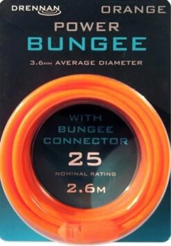 Drennan CARP BUNGEE 3m HOLLOW ELASTIC WITH CONNECTOR -Visserij Benodigdheden Winkel drennan carp bungee holle elastiek 4 min