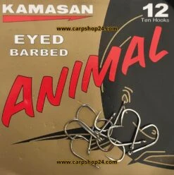 Kamasan ANIMAL EYED BARBEB -Visserij Benodigdheden Winkel kamasan animal eyed barbed vishaak size 12 min