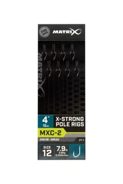 Matrix MXC-2 X-STRONG POLE RIGS 4" - 10cm -Visserij Benodigdheden Winkel matrix mxc2 x strong pole rigs 4inch 10cm haak 12 min